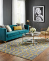 Hollywood Luxe Collection Area Rug - Sunset (Gray Gold) Rectangle Gray Gold  lifestyle 14