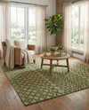 Garden Lattice Charm Collection Area Rug -  Pergola (Green) Rectangle Green  lifestyle 9