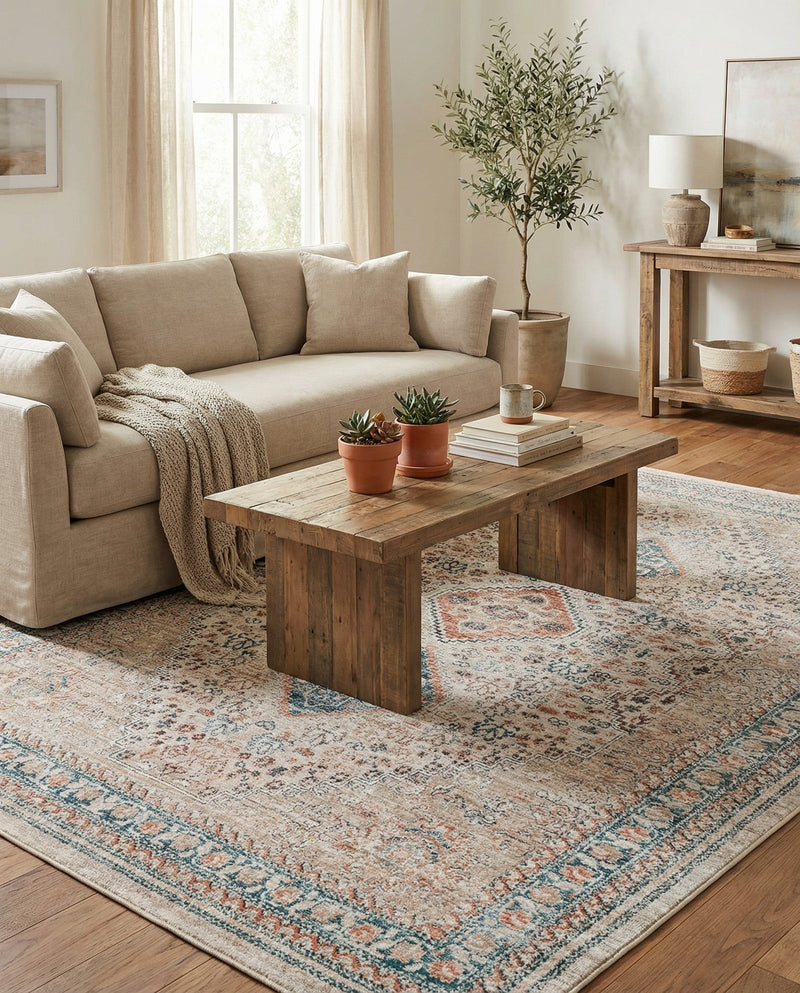 Coastal Haven Collection Area Rug -  Harborview Rectangle Multi  lifestyle 56