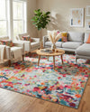 Chromatic Oasis Collection Area Rug -  Lagoon Rectangle Multi  lifestyle 49