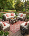 Savannah Pergola Collection Area Rug - Arbor (Rust Red) Rectangle Rust Red  lifestyle 12