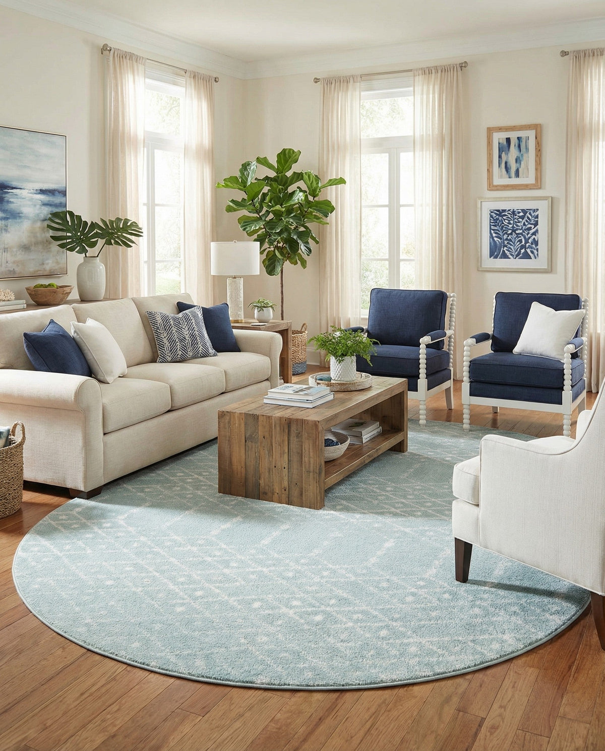 Marrakesh Lattice Collection Area Rug - Casablanca (Aqua) Oval Aqua  lifestyle 113