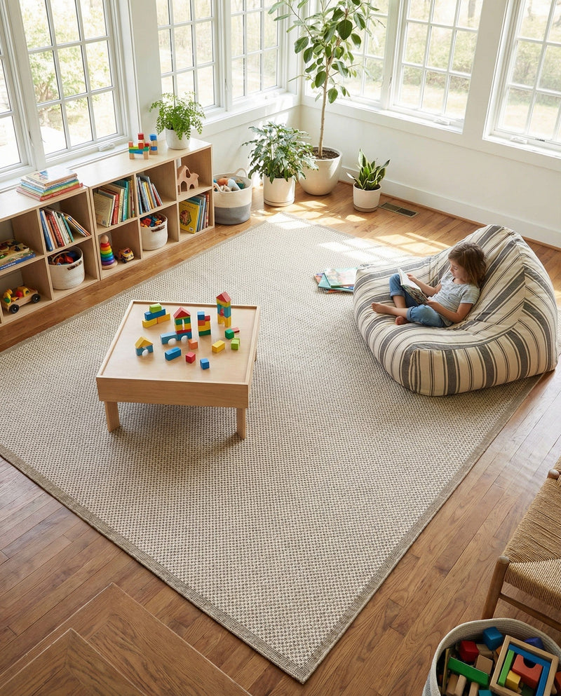 Terrace Fringe Collection Area Rug - Patio Rectangle Beige  lifestyle 15