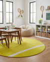 Whimsy Wonders Wool Collection Area Rug -  Tundra Round Yellow  lifestyle 16