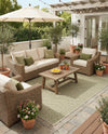Urban Oasis Rugs Collection Area Rug -  Rooftop (Green) Rectangle Green  lifestyle 6