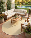 Urban Oasis Rugs Collection Area Rug -  Rooftop (Yellow Ivory) Oval Yellow Ivory  lifestyle 61