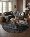 Autumnal Tapestry Collection Area Rug -  Slateville Round Gray  lifestyle 43