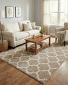 Lattice Gardens Collection Area Rug -  Bloomfield (Light Brown) Rectangle Light Brown  lifestyle 8