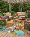 Seaside Blooms Collection Area Rug - Eden Rectangle Multi  lifestyle 22