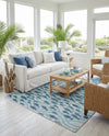 Seaside Haven Rugs Collection Area Rug -  Harbor Rectangle Blue  lifestyle 28