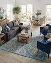 Arcadia Rugs Collection Area Rug -  Atlantis (Blue) Square Blue  lifestyle 69