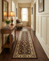 Isfahan Elegance Collection Area Rug - Naghsh-e Jahan (Brown) Runner Brown  lifestyle 65