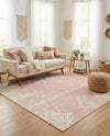 Desert Nomad Terrace Collection Area Rug - Sahara (Pink) Square Pink  lifestyle 79