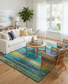 Seaside Haven Rugs Collection Area Rug -  Sandbar Rectangle Multi.Blue  lifestyle 11