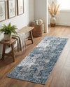 Seville Elegance Collection Area Rug - Cordoba Runner Gray Blue  lifestyle 76