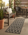 Savannah Pergola Collection Area Rug -  Pavilion (Charcoal) Runner Charcoal  lifestyle 51
