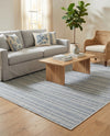 Seaside Stripes Collection Area Rug -  Boardwalk (Light Blue) Rectangle Light Blue  lifestyle 31
