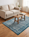Geneva Terrace Collection Area Rug -  Nyon Rectangle Blue  lifestyle 28