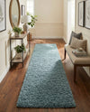 Plush Oasis Collection Area Rug - Serenity (Light Slate Blue) Runner Light Slate Blue  lifestyle 35