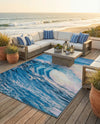 Urban Terrace Collection Area Rug - Veranda Rectangle Blue  lifestyle 24