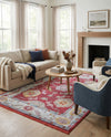Arcadia Rugs Collection Area Rug - Eden (Red) Rectangle Red  lifestyle 8