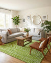 Marrakech Lattice Collection Area Rug - Medina (Green) Rectangle Green  lifestyle 9