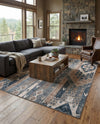 Cascade Range Collection Area Rug - Hood (Navy Blue) Rectangle Navy Blue  lifestyle 22