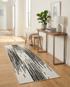 Urban Terrace Collection Area Rug -  Riverside Runner Black and White  lifestyle 69