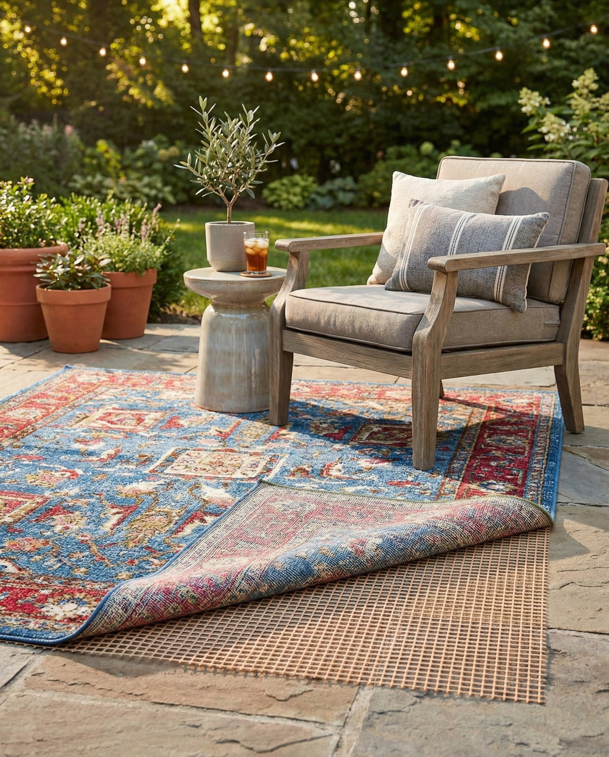 All-Weather Floor Shield Collection Rug Pad - Terracotta Square Brown  lifestyle 42