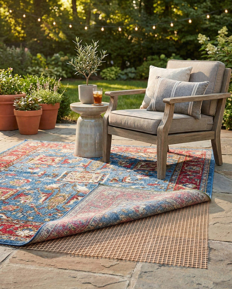 All-Weather Floor Shield Collection Rug Pad - Terracotta Square Brown  lifestyle 42