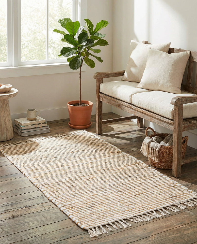 Osian Looms Collection Area Rug - Capri Rectangle Natural  lifestyle 49