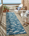 Seaside Haven Rugs Collection Area Rug -  Oceanview Runner Blue  lifestyle 70