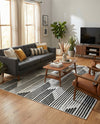 Urban Terrace Collection Area Rug -  Bronx Rectangle Black and White  lifestyle 7