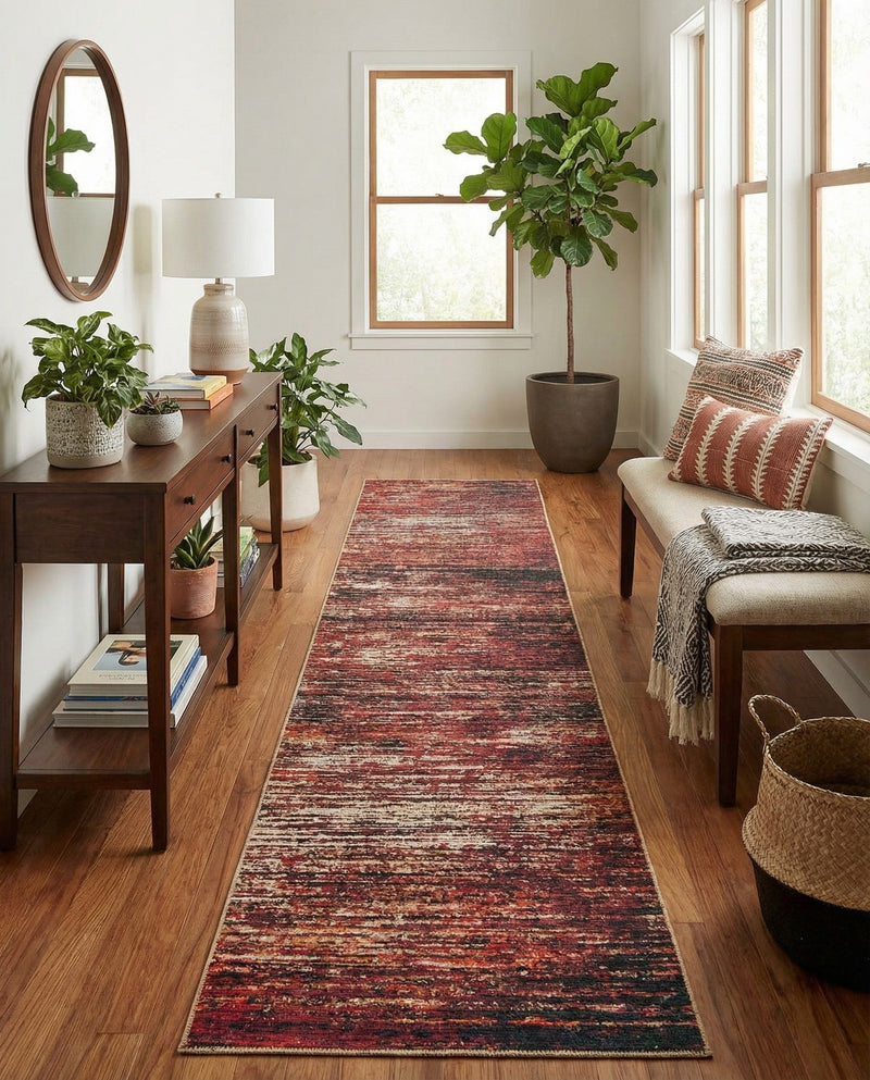 Sahara Essence Collection Area Rug - Oasis (Rust Red) Runner Rust Red  lifestyle 36