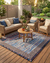 Urban Terrace Collection Area Rug -  Oasis Square Multi  lifestyle 80