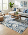 Aegean Elegance Washables Collection Area Rug -  Andros Rectangle Gray Navy Green  lifestyle 13