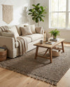 Savannah Jute Collection Area Rug - Seashore Rectangle Gray  lifestyle 29