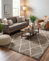 Cozy Haven Shag Collection Area Rug - Serenity (Khaki) Rectangle Khaki  lifestyle 6
