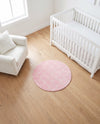 Trellis Mosaic Collection Area Rug -  Pergolatown (Light Pink) Round Light Pink  lifestyle 91