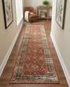 Patio Heritage Collection Area Rug -  Eden Runner Antique Red  lifestyle 73