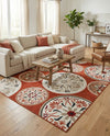 Urban Terrace Collection Area Rug -  Deck Rectangle Terracotta  lifestyle 32