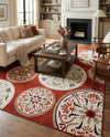 Urban Terrace Collection Area Rug -  Deck Rectangle Terracotta  lifestyle 46