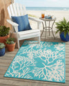 Seaside Haven Rugs Collection Area Rug -  Seaside Rectangle Teal  lifestyle 4