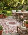 Patio Heritage Collection Area Rug -  Lafayette (Rust Red) Rectangle Rust Red  lifestyle 25