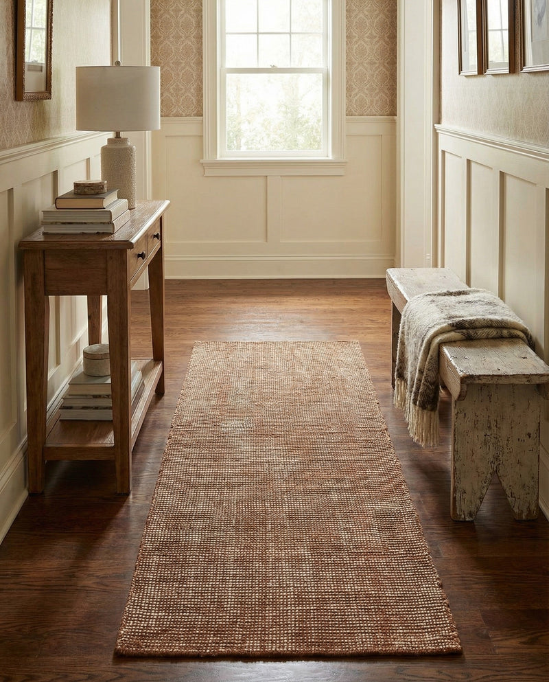 Berkshire Estate Collection Area Rug - Windsor (Cocoa Bean Brown) Runner Cocoa Bean Brown  lifestyle 46