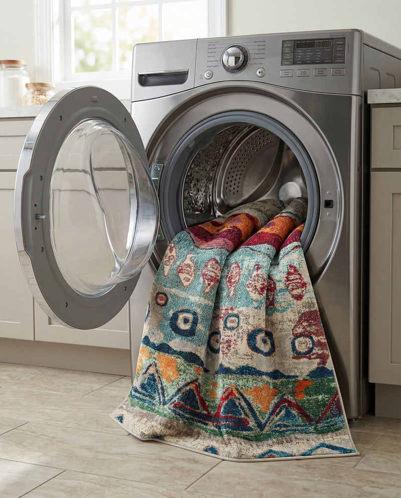 Colorburst Oasis Collection Area Rug -  Lagoon Rectangle Multi  lifestyle 21