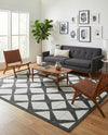 Urban Terrace Collection Area Rug -  Hudson Rectangle Black and White  lifestyle 4