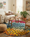 Marrakesh Elegance Collection Area Rug -  Melilla Round Multi  lifestyle 56