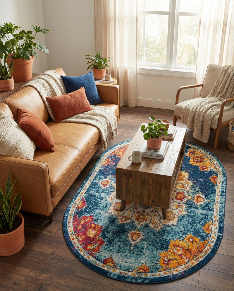 Beverly Grove Collection Area Rug - Melrose (Multi) Oval Multi  lifestyle 68