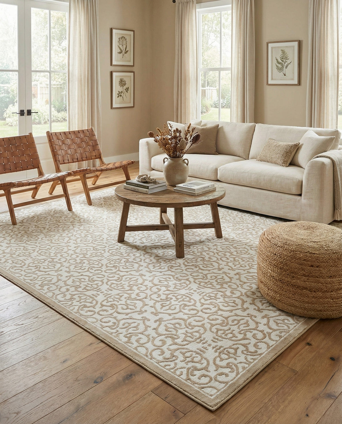 Andes Summit Collection Area Rug -  Pichincha Square Snow White  lifestyle 109